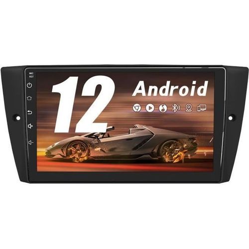 Awesafe Autoradio Android 12 Pour Bmw Series 3 E90 E91 E92 E93 Avec Carplay Gps Wifi Usb Sd Bluetooth Android Auto 2go + 32 Go