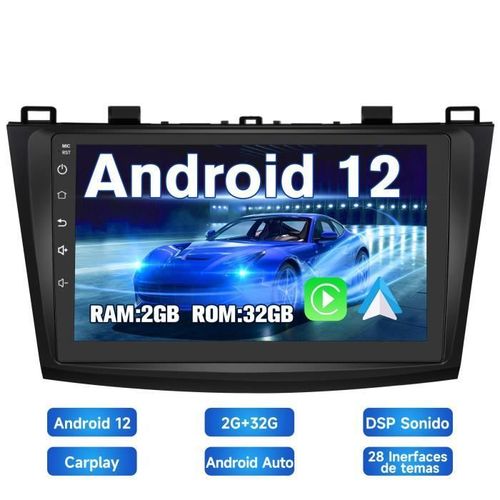 Awesafe Autoradio Android 12 Pour Mazda 2009-2013(2go + 32 Go)Avec Carplay Gps Wifi Usb Sd Bluetooth Android Auto
