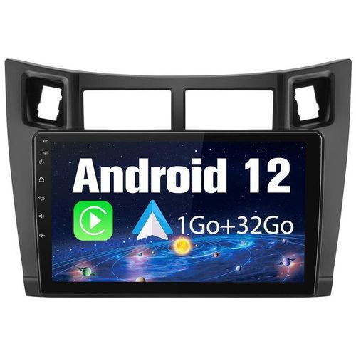 Awesafe Autoradio Android 12 Pour Toyota Yaris Xp90 (2005-2012), 1go+32go 9''cran Tactile,Carplay Gps Wifi Bluetooth Android Auto