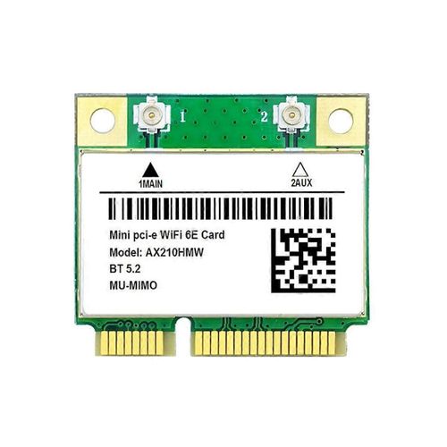 AX210HMW Carte WiFi WiFi 6E Mini PCI-E AX210 802.11Ax/Ac 2.4G/5G//6G BT5.2 Adaptateur sans fil pour ordinateur portable