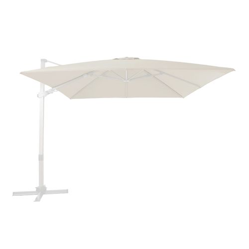 Axi Apollo Premium Parasol Dport Blanc/Beige - Parasol Dport Rectangulaire 300x300cm - Parasol Pied Dport, Structure Aluminium - Rotation 360 - Parasol Dport Inclinable - Rsistant Aux Uv
