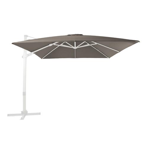 Axi Apollo Premium Parasol Dport Blanc/Taupe - Parasol Dport Rectangulaire 300x300cm - Parasol Pied Dport, Structure Aluminium - Rotation 360 - Parasol Dport Inclinable - Rsistant Aux Uv