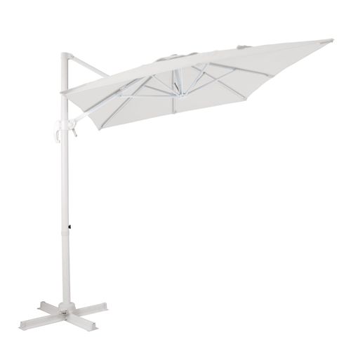 Axi Coco Parasol Dport Blanc/Beige - Parasol Dport Rectangulaire 200x300 Cm - Parasol Pied Dport, Structure Aluminium - Rotation 360 - Parasol Dport Inclinable - Rsistant Aux Uv