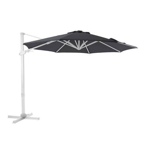 Axi Cyrus Premium Parasol Dport Blanc/Gris - Parasol Dport Rectangulaire  300cm - Parasol Pied Dport, Structure Aluminium - Rotation 360 - Parasol Dport Inclinable - Rsistant Aux Uv