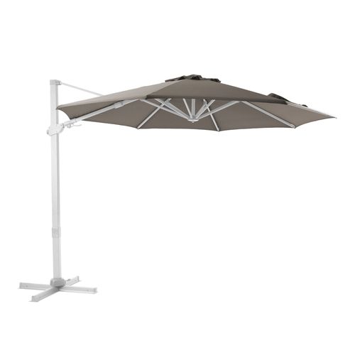 Axi Cyrus Premium Parasol Dport Blanc/Taupe - Parasol Dport Rectangulaire  300cm - Parasol Pied Dport, Structure Aluminium - Rotation 360 - Parasol Dport Inclinable - Rsistant Aux Uv