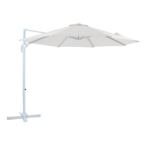 Axi Marisol Parasol Dport Blanc/Beige - Parasol Dport Rectangulaire  300cm - Parasol Pied Dport, Structure Aluminium - Rotation 360 - Parasol Dport Inclinable - Rsistant Aux Uv