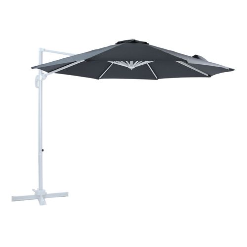 Axi Marisol Parasol Dport Blanc/Gris - Parasol Dport Rectangulaire  300cm - Parasol Pied Dport, Structure Aluminium - Rotation 360 - Parasol Dport Inclinable - Rsistant Aux Uv