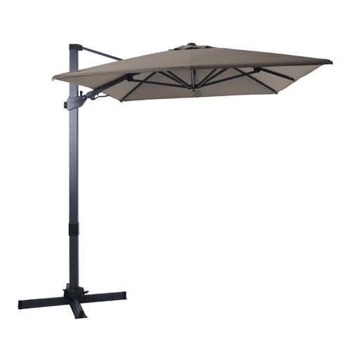 Axi Milad Premium Parasol Dport Gris/Taupe - Parasol Dport Rectangulaire 200x300cm - Parasol Pied Dport, Structure Aluminium - Rotation 360 - Parasol Dport Inclinable - Rsistant Aux Uv