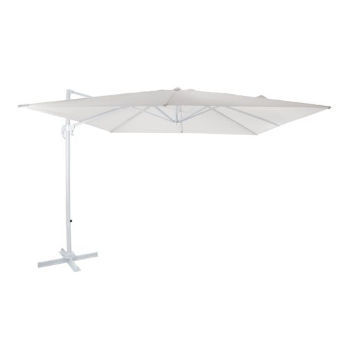 Axi Nima Parasol Dport Blanc/Beige - Parasol Dport Rectangulaire 300x300 Cm - Parasol Pied Dport, Structure Aluminium - Rotation 360 - Parasol Dport Inclinable - Rsistant Aux Uv