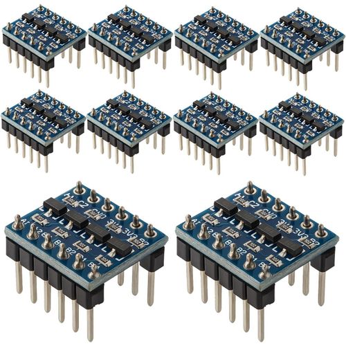 Ayu-10pcs 3.3v-5v 4 Channels Logic Level Converter Bi-Directional Shifter Module (Pack Of 10) Cyt1076