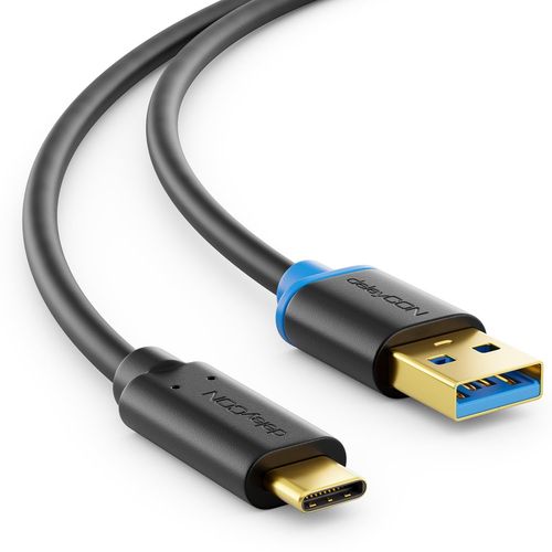 AYU-2m Cble USB C 3.0 Cble de Donnes & Charge 5 Gbit/s USB-A vers USB-C pour iPhone 16 15 Pro Max Galaxy S25 S24 S23 Pixel iPad Pro MacBook Air Tablets Switch PS5 Notebook PC