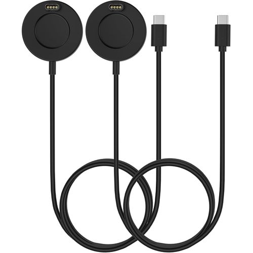 Ayu-2pack Chargeur De Montre Compatible Avec Garmin Fenix 7x Pro/7x/7s Pro/7s/7 Pro/7/6s/6x/6/5s/5x Plus/5x/5 Plus/5/Forerunner 965, Socle De Charge MagnTique Avec Cable Usb-C De 3,3 Pieds/1 M,Noir