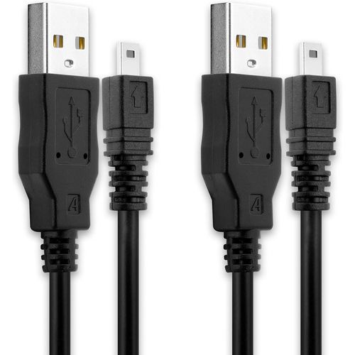 AYU-2X 8 Pin Mini USB Cble de donnes Compatible avec Nikon D750 D3300 D5200 D5300 D3200 D7200 Coolpix 3100 3200 5600, Mini USB B vers USB A 2.0 1A, pour camra