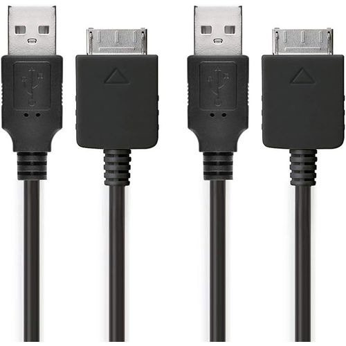 AYU-2X Cble USB Lecteur mp3 Data et Charge de 1m Compatible avec Sony Walkman NW-A55L NWZ-ZX2 NWZ-A15 A10 NWZ-A816 A818 NWZ-E858 NWZ-ZX1 ZX100 Walkman Connector vers USB A 2.0 Noir Fil en donnes