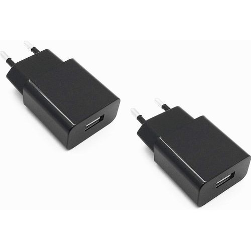 AYU-5V 2A Chargeur Adaptateur d'alimentation Alimentation USB 5 V/2A pour Raspberry Pi 3, Android Uno Nano, Samsung, iPhone Tlphone Intelligent (2 chargeurs)