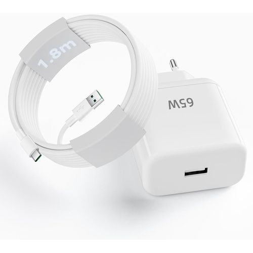 Ayu-65w Chargeur Rapide Avec Cable Usb C 1.8m Pour Oppo Find X3 Neo X2 Pro Reno7 5g Reno6 Reno4 N3 N2 Flip Reno8 T, Supervooc Chargeur Secteur Pour Realme Gt Neo 2 7 Pro X50 Oneplus Nord Ce 2 9 8t 3