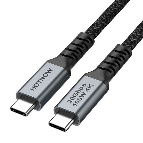 AYU-Cble court USB C vers C 0,5 m 1 pice, 50 cm USB 3.2 Gen 2X2 20gbps 100W cble de transfert de donnes USB-C 4K vido haute vitesse  charge rapide compatible avec MacBook, moniteur