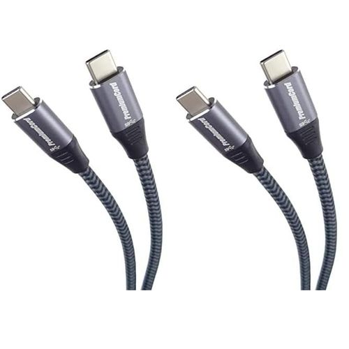 AYU-Cble de Connexion USB-C 3.2 Gen 1, Cble de Donnes SuperSpeed Jusqu' 5 Gbit/s, Cble de Charge Jusqu' 2A, USB 3.2 Gnration 1 Type C, Couleur Noire, Longueur 0,5 m (Lot de 2)