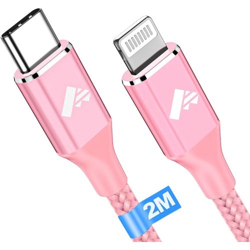 AYU-Cble iPhone USB C 2M, [Certifi MFi] Cble USB C vers Lightning Tress Fil iPhone USB C Charge Rapide Power Delivery pour iPhone 14/14 Pro/14 Pro Max/13/12/11