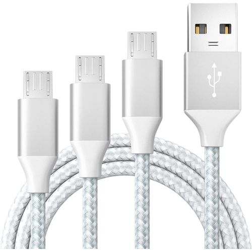 Ayu-Cble Micro Usb [3m/Lot De 3], Cble Micro Paire Mle Usb 2.0a, Cble De Charge Rapide Android Micro Usb Vitesse De Transfert De Donnes 480mbps, Compatible Avec Samsung Galaxy S7 S6, Sony, Lg