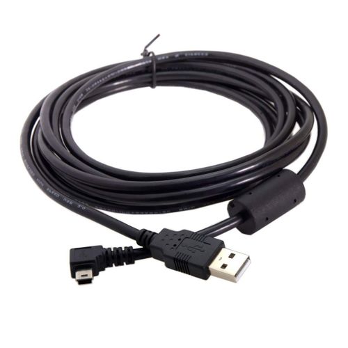 AYU-Cble mini USB USB 2.0 vers Mini USB-B 5 broches, cble d'extension de donnes coud  gauche  90 degrs 3.0m