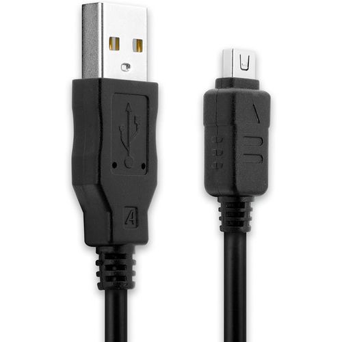 AYU-Cble USB 2.0 Transfert donnes pour Appareil Olympus Om-D E-M1 E-M10 Mark II Om-D E-M5 Mark II Pen E-PL7 E-PL3 Tough TG-4 XZ-1 Cable Charge et Data 1.5m PVC Noir, Cordon camra