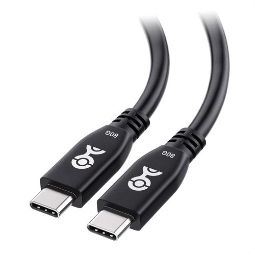 AYU-Cable USB 4 80Gbps 0,6m, supporte jusqu' [8K@120Hz / 4K@480Hz vido, 240W de charge, 80Gbps transfert de donnes] Cable USB4, noir, compatible avec Thunderbolt 4, MacBook