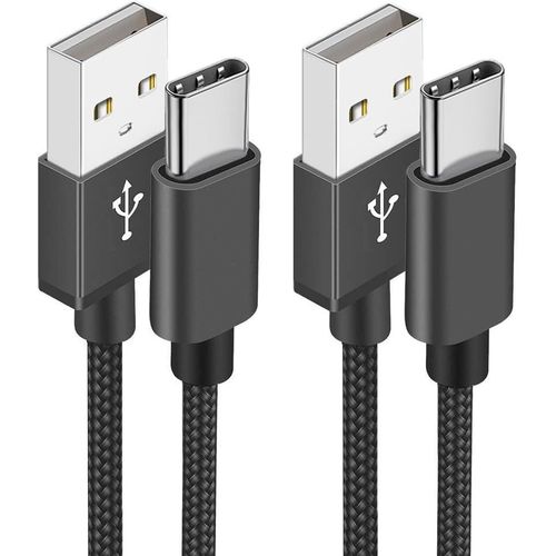 Ayu-Cable Usb C, [1m/Lot De 2] Charge Rapide 3a Fil Chargeur Type C Tress Cable Usb C Pour Samsung Galaxy S21 S22 S23 S20 S8 A21s A34 A53 A54 Iphone 15 16,Google Pixel,Xiaomi