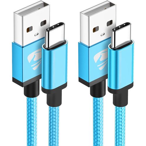 Ayu-Cable Usb C, [2m+1m/Lot De 2] Charge Rapide 3a Cble Chargeur Type C Tress Cordon Cable Usb A Vers Usb C Pour Samsung Galaxy S20 S21 S22 S23 A52 A53 A54,Huawei,Iphone16 15,Google,Macbook,Ipad