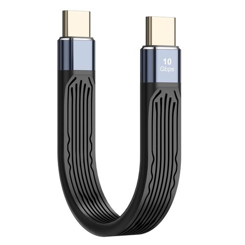 AYU-Cable USB C Court 13.15cm, 100W USB C Male Vers C Male USB 4.0 Charge Rapide 40Gbps Transfert de Donnes Cable Souple FPC Mini Cable USB C pour Tlphone Portable Smartphone Tablette Appareil