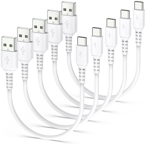 AYU-Cble USB C court[5pcs 30CM/0,3M], Cble de charge rapide 3A USB A vers USB C court Cble de charge pour Samsung Galaxy S20 S10 S9 S8, A50 A51 A70 A71, Note 10 9 8, Xperia, Google, Android Auto-B