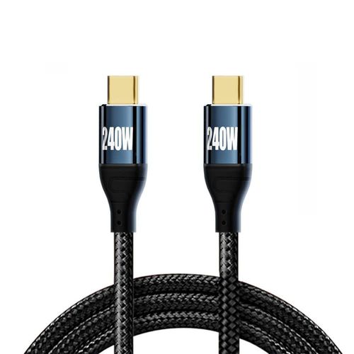AYU-Cble USB-C de 0,5 m 240 W 480 Mbps 48 V 5 A compatible avec USB 2.0 100 W pour ordinateur portable, tablette, tlphone