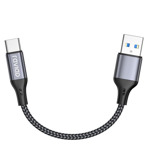 AYU-Cable USB C [USB 3.0, 15CM], Cable USB Type C Charge Rapide 3A QC 3.0 Nylon Tress Cable Chargeur USB C pour iPhone 16 15 Plus Pro Max, Samsung Galaxy S24/S23/A54, Huawei P40/P30, Google Pixel