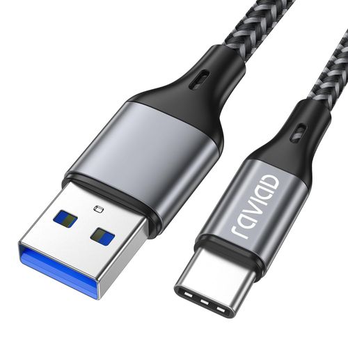 AYU-Cable USB C [USB 3.0, 2M], Cable USB Type C Charge Rapide 3A QC 3.0 Nylon Tress Cable Chargeur USB C pour iPhone 16 15 Plus Pro Max, Samsung Galaxy S24/S23/A54, Huawei P40/P30, Google Pixel