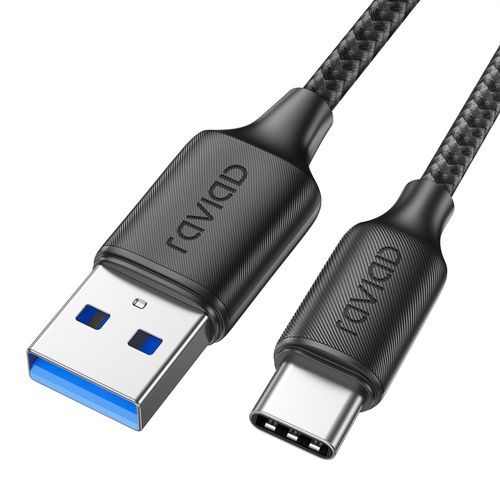 Ayu-Cable Usb C [Usb 3.0, 2m], Usb C Vers Usbc Charge Rapide 3a Qc 3.0 Nylon Tress Cable Chargeur Usbc Pour Iphone 16 15 Plus Pro Max, Galaxy S25/S24/S23/S22/S21, Huawei P50/P40, Google Pixel-Noir