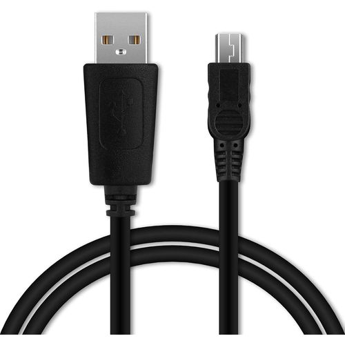 AYU- Cble USB Mini USB 2.0 1A transfert donnes pour appareil Nikon D3100, D90, D80, D7000, D70, D610, D600, D60, D50, D4s, D40, D3s, D3000, D200, 1 J1 cable charge et data 1m PVC noir, cordon cam