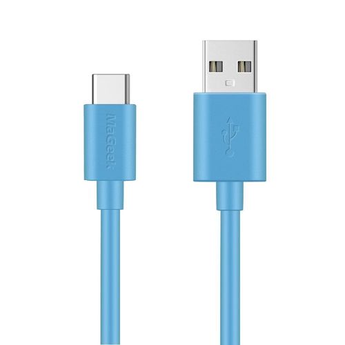 AYU- Cble USB Type C vers USB 2.0 (1,8m) Extra Long de Donnes et Charge pour Samsung Galaxy S8, S8 Plus, Nexus 6P, LG G6, new MacBook, Google Pixel XL, OnePlus et plus (Bleu)