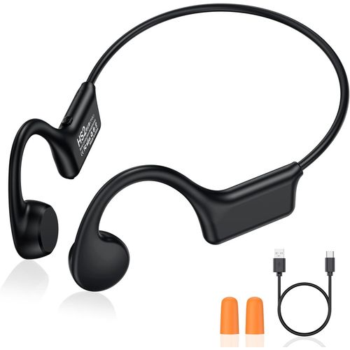 AYU-Casque Conduction Osseuse, Casque Bluetooth Sans Fil Sport, Casque Running avec HD Micro, Open Ear Casque Etanche IP55 pour la Course  Pied, 8h d'Autonomie, Casque Sans Fil pour Le Jogging, Le v