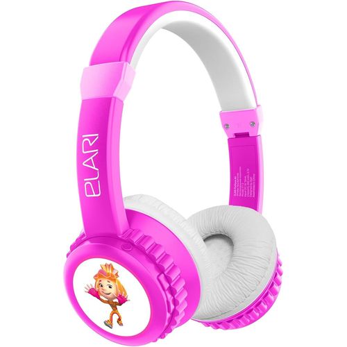AYU-Casque pour Enfants, Pliable Durable avec limitation de Volume avec Microphone, pour Les Voyages, pour l'cole, pour garons et Filles, avec Une Collection d'inserts FixiTone (Rose)