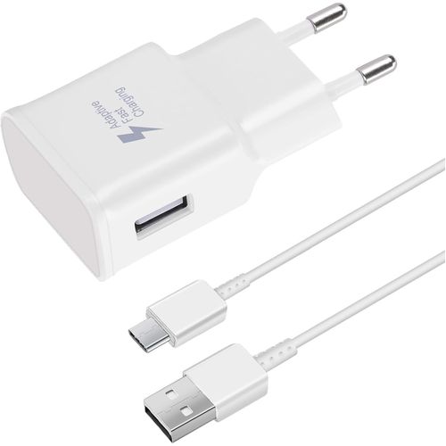 AYU-Chargeur Rapide 15W + Cable USB-C Compatible avec Samsung Galaxy S8 S9 S10 S20 S21 S22 S23 Plus Ultra S21 FE Z Flip 4/Z Fold 4 A54 A52S A53 A34 A33 A20e A14 A13 M54 M53, et Autres Smartphones