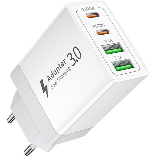 AYU-Chargeur USB C Rapide 40W, Prise USB C Multiple Chargeur USB avec PD&QC3.0, Adaptateur USB C Prise Secteur Type C Chargeur Rapide USB C pour iPhone 15 14 13 12 11 Pro Max, Samsung S24 S23 S22 Ult