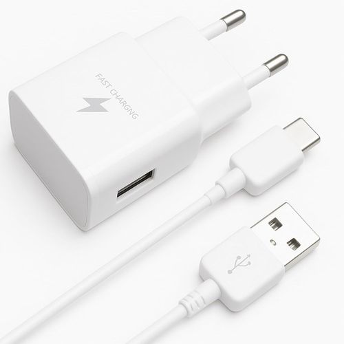 Ayu-Chargeur Usb Rapide, Avec Cble Usb Chargeur Type C 1,2m, Compatible Galaxy S8 S9 S10 A10 A12 A32 A50 A51 A72 Note 8 9 Lg G6 V30 Google Pixel 2 Charge Rapide, Blanc