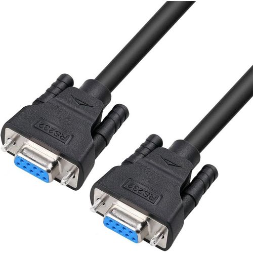 AYU-DTech Cble srie DB9 vers DB9 RS232 femelle vers femelle de 1,5 m - Rallonge zro modem