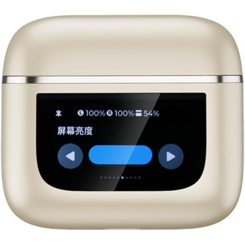 AYU-couteurs Bluetooth, couteurs sans Fil Portables, Rduction du Bruit avec cran Tactile LCD Couleur, couteurs Stro avec Effets Sonores pour Le Quotidien (Gold)