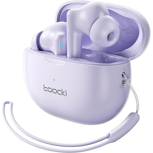 AYU-Ecouteurs Bluetooth sans Fil, Basses Profondes 13mm, 35h Autonomie, Casque Bluetooth 5.3, Confort Ergonomique, Contrle Tactile Compatible iOS/Android, Lilas