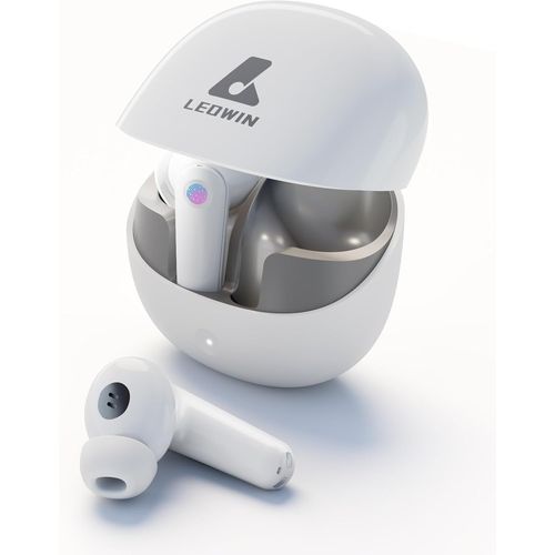 AYU-Ecouteurs Bluetooth sans Fil, Casque Bluetooth 5.3, couteurs sans Fil avec 4 Microphones pour des appels clairs, ENC ANC reducteur de Bruit et Mode Transparence, 40 Heures d'autonomie