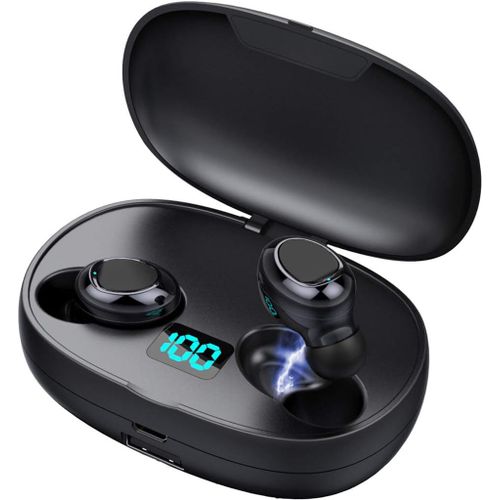 AYU-couteurs Bluetooth Sport, couteurs sans Fil tanche 3D Hi-FI Son Stro 48 Heures Dure de Lecture Anti-Bruit CVC 8.0 avec Bote de Charge Oreillette Bluetooth Sport pour Samsung Huawei