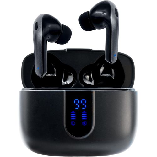 AYU-- couteurs sans Fils, couteurs Bluetooth avec Micro et Rduction de Bruit, couteurs 5.3  Commande Tactile, tui de Chargement USB C  cran (Noir)