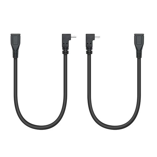 AYU-Lot de 2 rallonges micro USB courtes - 90 degrs vers le haut et vers le bas