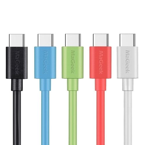 AYU- (Lot de 5, 1,0m Cbles USB Type C vers USB 2.0 de Donnes et Charge pour Samsung Galaxy S8, S8 Plus, Nexus 6P, LG G6, new MacBook, Google Pixel XL, OnePlus et plus (5 Couleurs)
